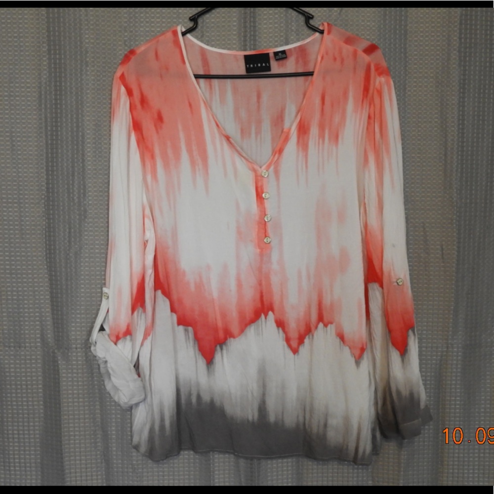 Tribal Tie die blouse